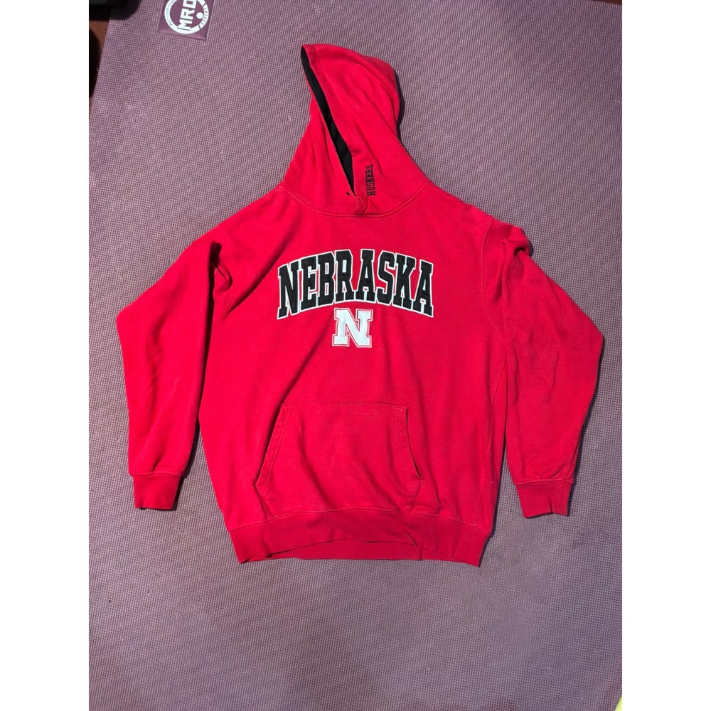 Stadium Athletics Nebraska Cornhuskers Hoodie Red Mens Large Pullover Sweatshirt